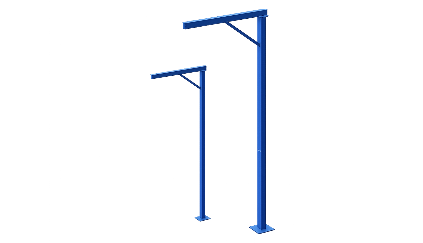 L-shaped cantilever pole